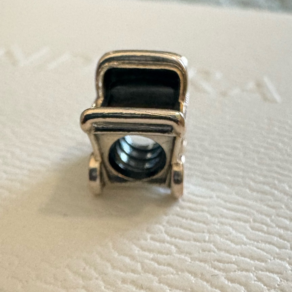 Pandora Silver Baby Carriage Charm with Heart - Picture 4 of 6